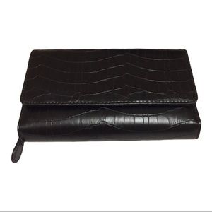 Black Check Book Wallet - NWOT